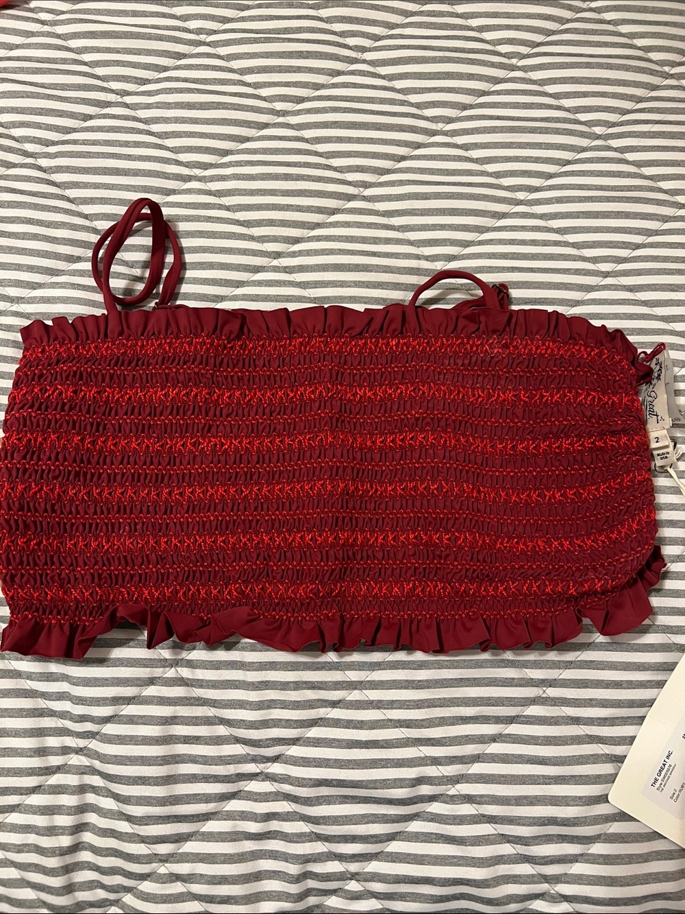 The Great Smocked Bikini Top NWT